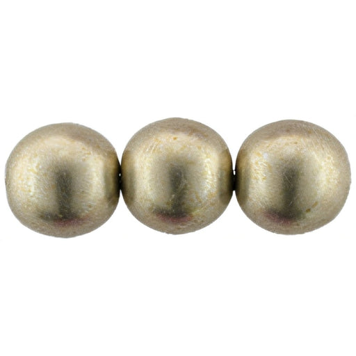 Czech Round Beads 8mm ColorTrends: Sueded Gold Cloud Dream (25pcs)