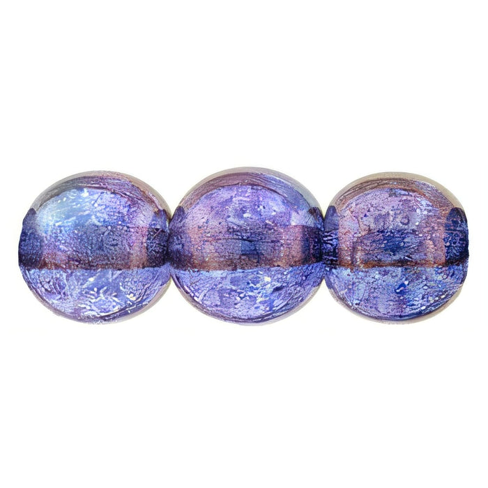 Czech Round Beads 8mm Luster - Transparent Denim Blue (25pcs)