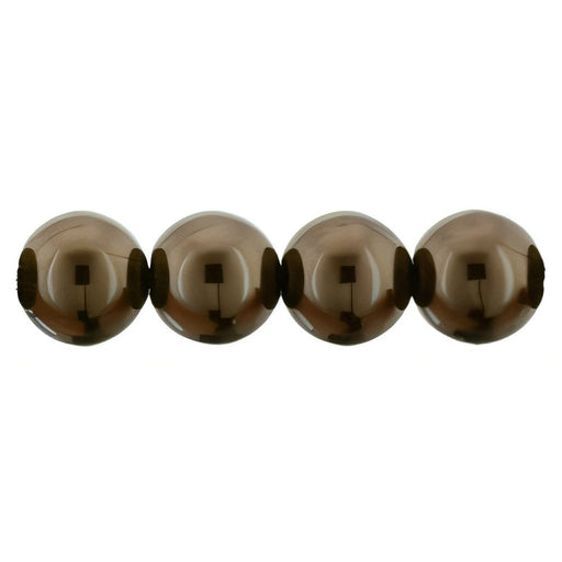 Czech Pearl Coat - Round 8mm Pearl - Chocolate (75pcs)