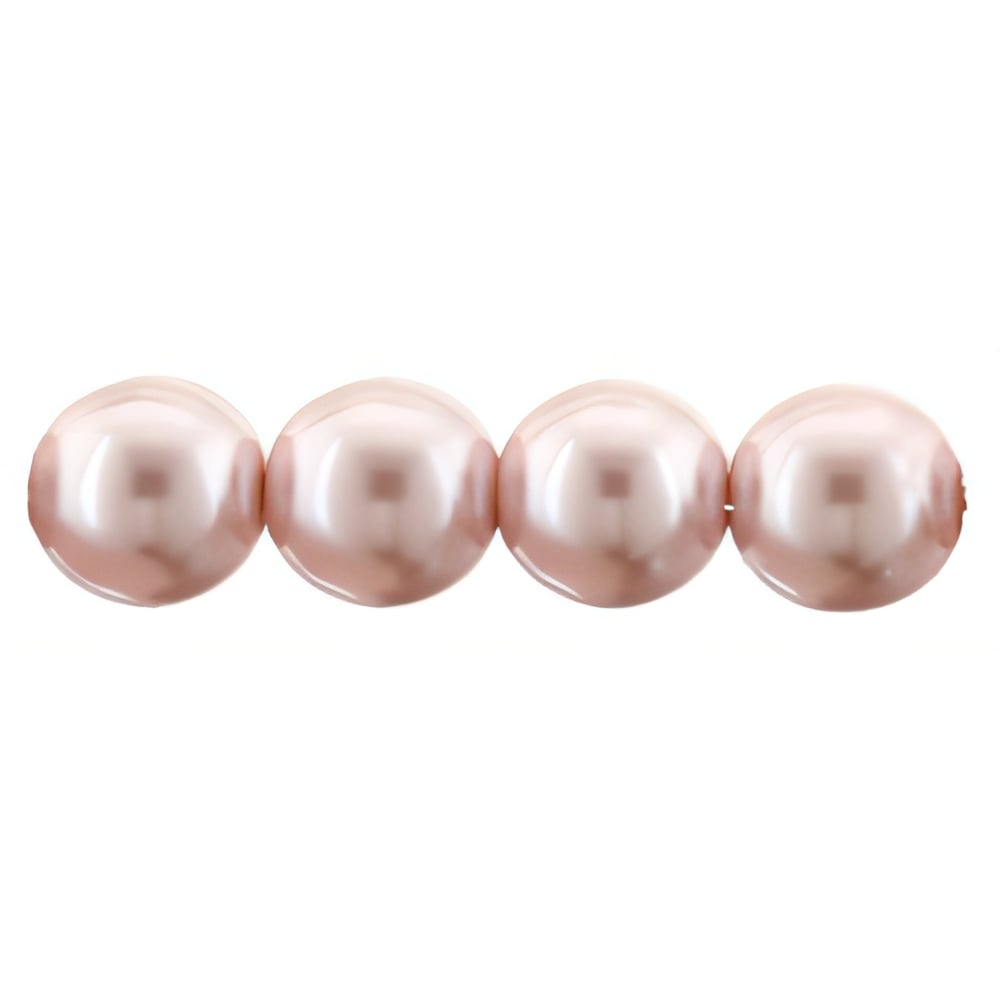 Czech Pearl Coat - Round 8mm Pearl - Pink Rose (25pcs)