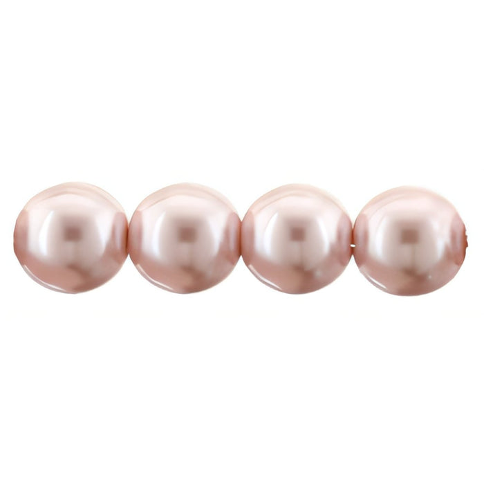 Czech Pearl Coat - Round 8mm Pearl - Pink Rose (25pcs)