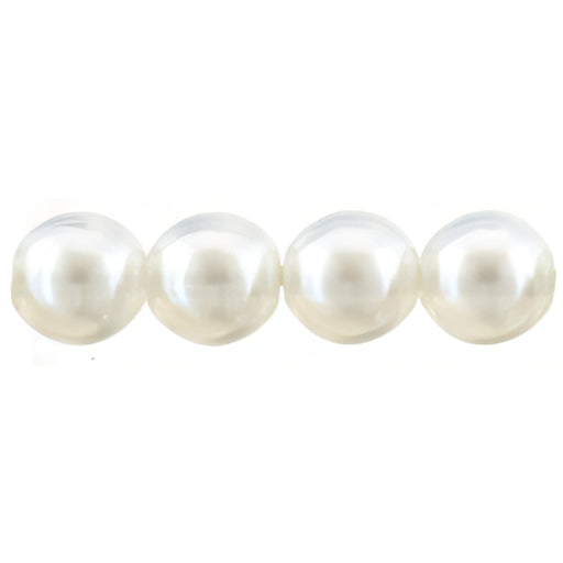 Czech Round 8mm Pearl Lights - Snow (75pcs)