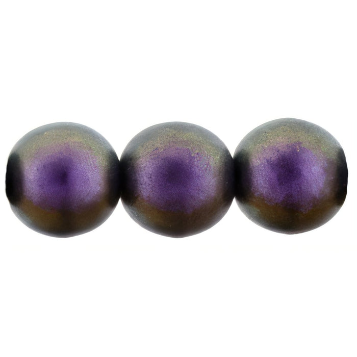 Czech Round Beads 8mm Polychrome - Black Currant (25pcs)