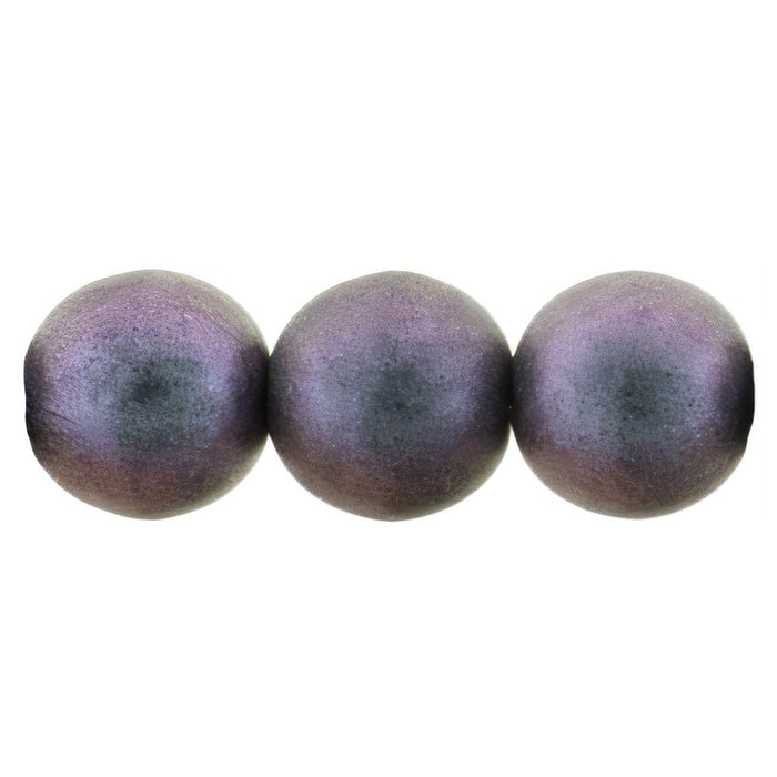 Czech Round Beads 8mm Polychrome - Orchid Aqua (25pcs)