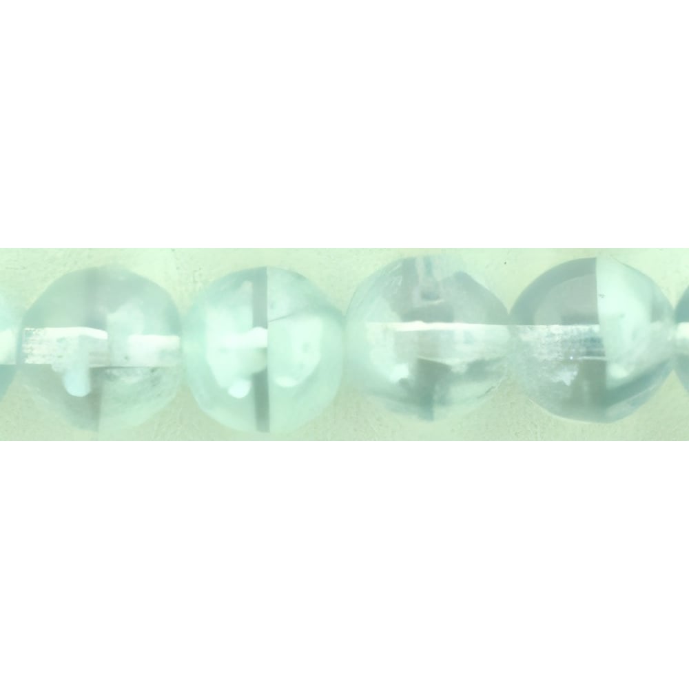 Czech Round Beads 8mm Glow in the Dark - Luster - Transparent Blue