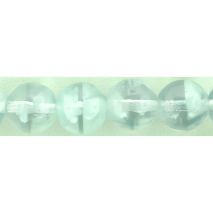 Czech Round Beads 8mm Glow in the Dark - Luster - Transparent Blue
