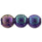 Czech Round Beads 8mm Luster Iris - Tanzanite (Irregular Finish)