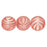 Czech Round Beads 8mm Matte - Crystal/Red Stripe (25pcs)