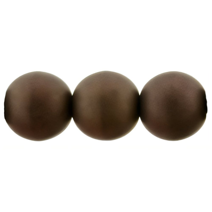 Czech Round Beads 8mm Matte - Dk Bronze (25pcs)