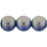 Czech Round Beads 8mm Sueded Gold Capri Blue (25pcs)