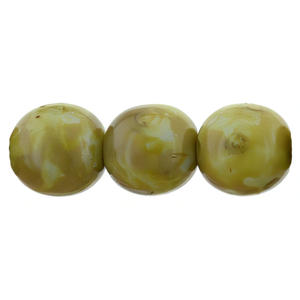 Czech Round Beads 8mm Opaque Blue - Picasso (25pcs)
