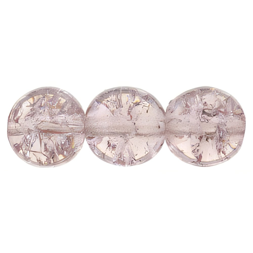 Czech Round Crackle Beads 8mm Lt Amethyst (25pcs)