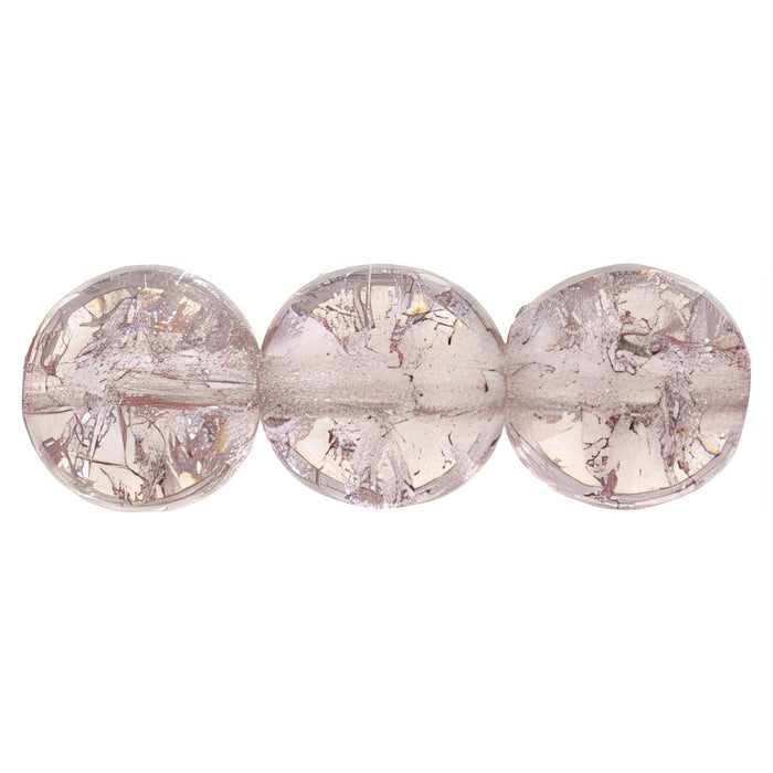 Czech Round Crackle Beads 8mm Lt Amethyst (25pcs)