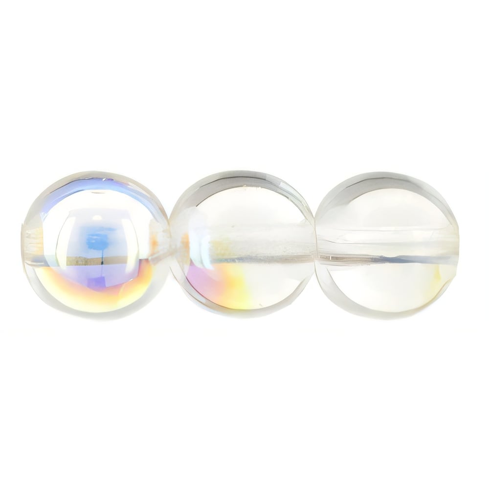 Czech Round Beads 8mm Crystal AB (25pcs)