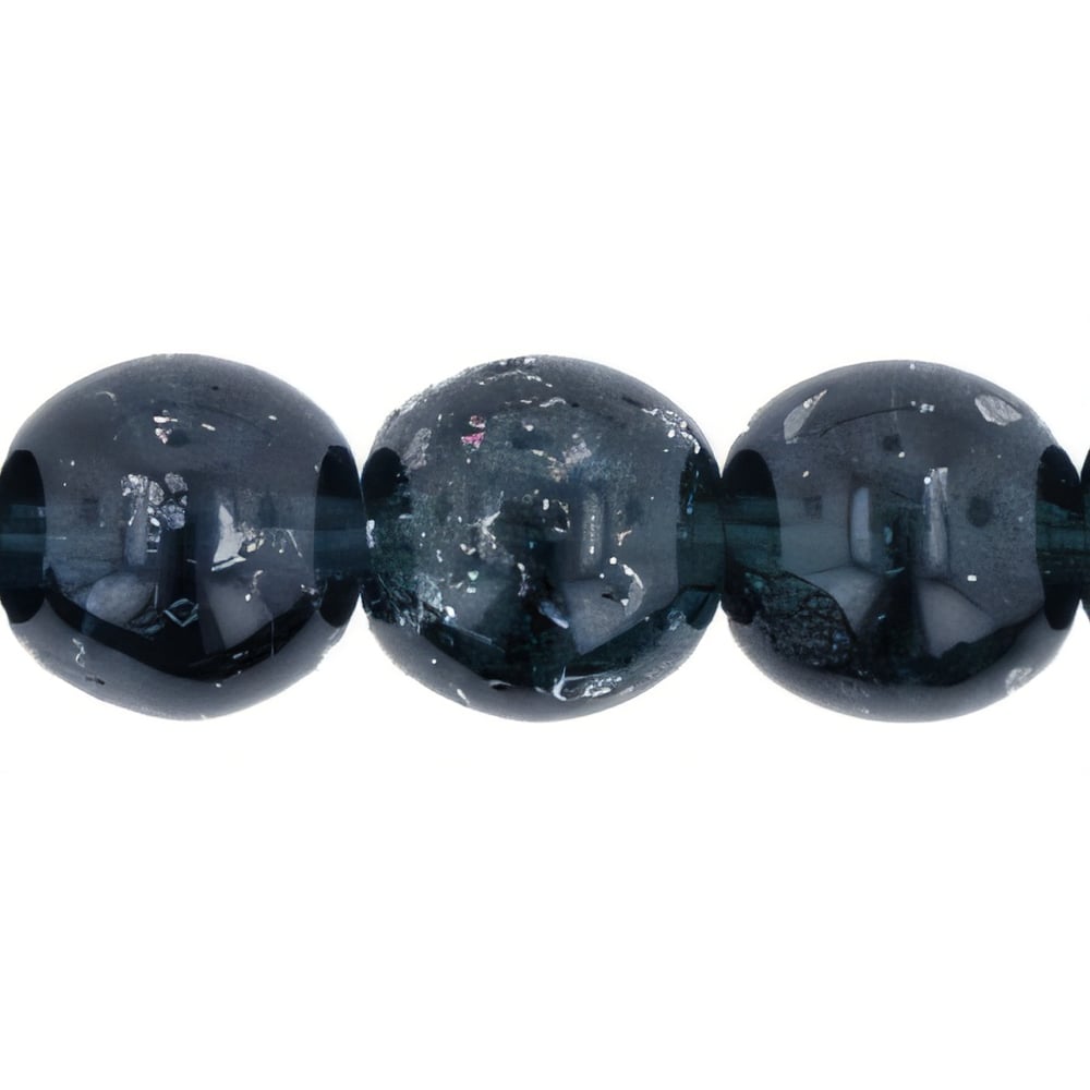 Czech Round Crackle Beads 10mm: Montana Blue (25pcs)