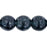 Czech Round Crackle Beads 10mm: Montana Blue (25pcs)