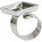 Chrome Plated Finger Ring Blank, Adjustable, Square Cup (10 Pieces)