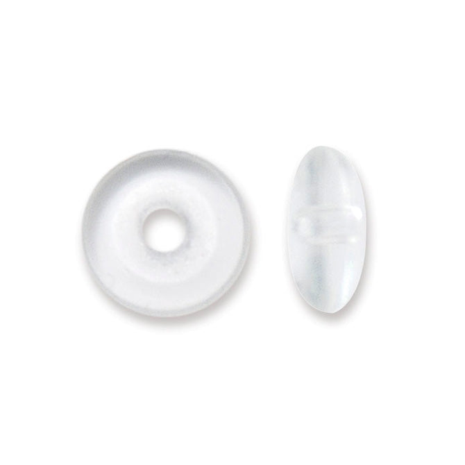 Beadalon Bead Bumpers, Oval Silicone Spacers 2mm, Clear (50 Pieces)