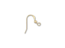 Gold-Filled Flat Earwire with 3mm Bead (2 Pieces)