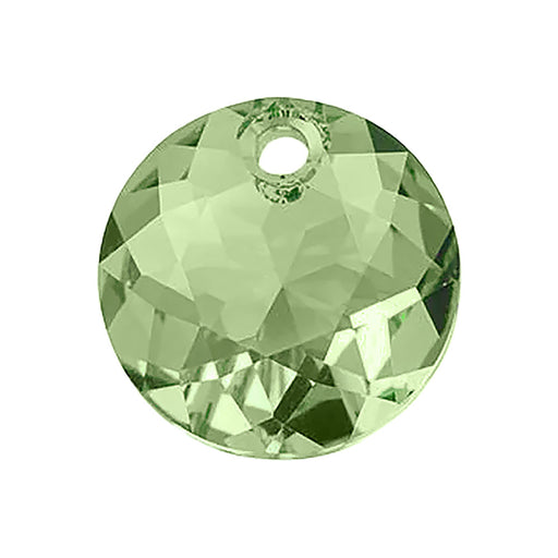 PRESTIGE Crystal, #6430 Swarovski Round Classic Cut Pendant 14mm,  Sunshine Peridot (1 Piece)