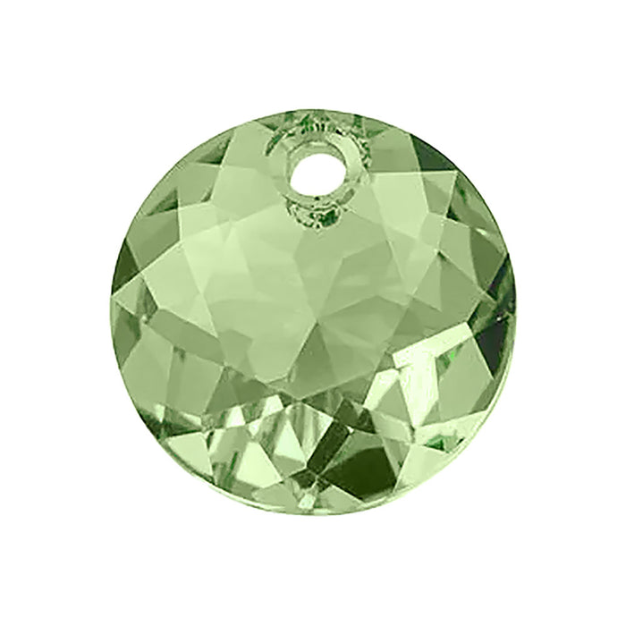 PRESTIGE Crystal, #6430 Swarovski Round Classic Cut Pendant 14mm,  Sunshine Peridot (1 Piece)