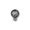 Earring Posts, Hammered Round 9mm, Antiqued Pewter, by TierraCast (1 Pair)