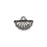 Crimp End, Concho 13mm, Antiqued Pewter, by TierraCast (2 Pieces)
