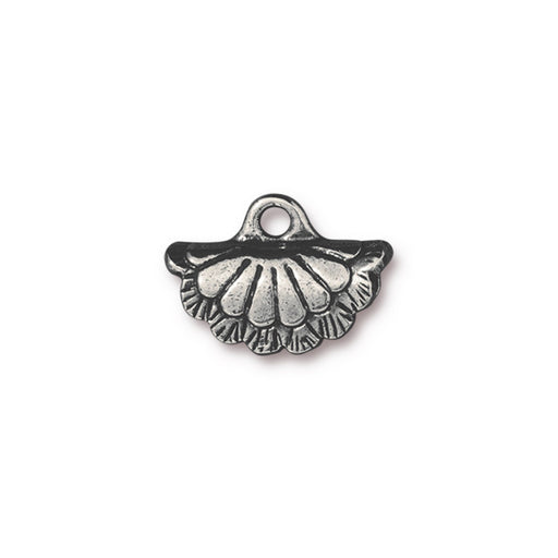Crimp End, Concho 13mm, Antiqued Pewter, by TierraCast (2 Pieces)