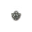 Crimp Cord End, Jardin 15x14mm, Antiqued Pewter, by TierraCast (2 Pieces)