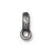 Bail, Hammered Spacer with Loop 3x12mm, Antiqued Pewter, by TierraCast (2 Pieces)
