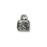 Crimp End Cap, Jardin FIts 6x2mm Cord, Antiqued Pewter, by TierraCast (2 Pieces)