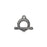 Toggle Clasp, Hammered Craftsman 16.5mm, Antiqued Pewter, by TierraCast (1 Set)