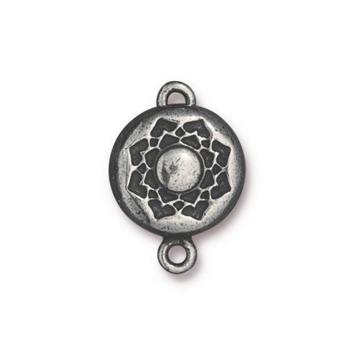 Magnetic Clasp, Lotus 14x20.5mm, Antiqued Pewter, by TierraCast (1 Set)