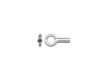 1.2mm Sterling Silver Crimp End Cap with Loop (4 Pieces)