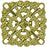 28mm Raw Brass Filigree, Square (12 Pieces)