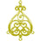 Raw Brass Filigree, Fancy Spade