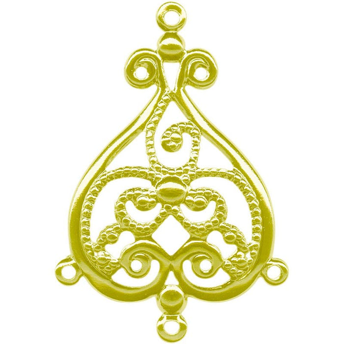 Raw Brass Filigree, Fancy Spade