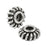 10.5mm Silver Plated Bali Style Rondelle Large Hole Beads (5 Pieces)