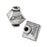 10mm Silver Plated Bali Style Diamond Shaped Beads (5 Pieces)