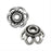 9mm Silver Plated Bali Style Round Lacy Bead Caps (5 Pieces)