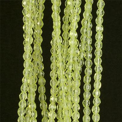 3mm Czech Fire Polish Jonquil Beads