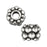 9mm Silver Plated Bali Style Round Large Hole Bead - 5 Pack
