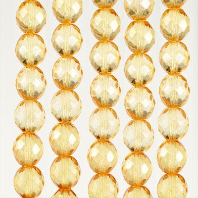 10mm Czech Fire Polish Champagne Luster Beads