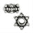 12x5mm Silver Plated Beaded Star Bali Style Spacer with Large Hole (5 Pieces)