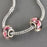 13mm Black with Purple Swirl Rondelle Large Metal Hole Glass Beads (3 Pieces)