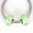 13mm Light Green Faceted Glass - Large Hole Bead (2 Pieces)