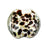 18mm Speckled with Brown and Gold Foil Lined Glass Beads (5 Pieces)