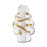 22mm Clear Christmas Tree with Gold Tinsel Glass Lampwork Beads (5 Pieces)