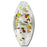 44mm Multi-colored Dots with Silver Foil Large Oval Lampwork Beads-Large Hole
