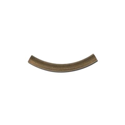 26mm Antiqued Gold Plated Curved Tube Bead